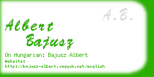 albert bajusz business card